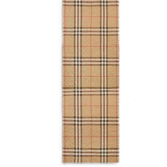 Burberry monogram check scarf